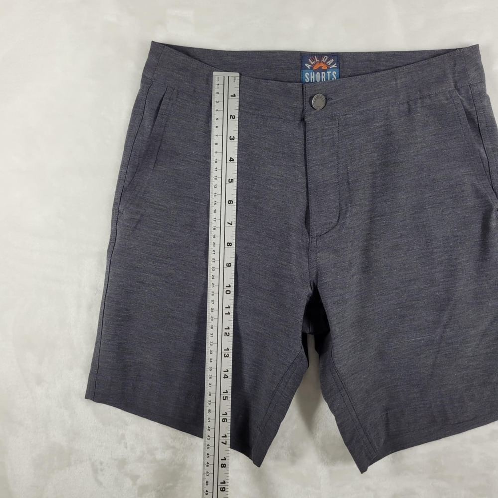 Faherty All Day Shorts Men's 30 Gray Performance Stretch Drawstring Casual - Picture 3 of 9